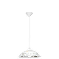 ZÁVĚSNÉ SVÍTIDLO, 35/110 cm  - bílá/hnědá, Konvenční, plast/sklo (35/110cm) - Eglo