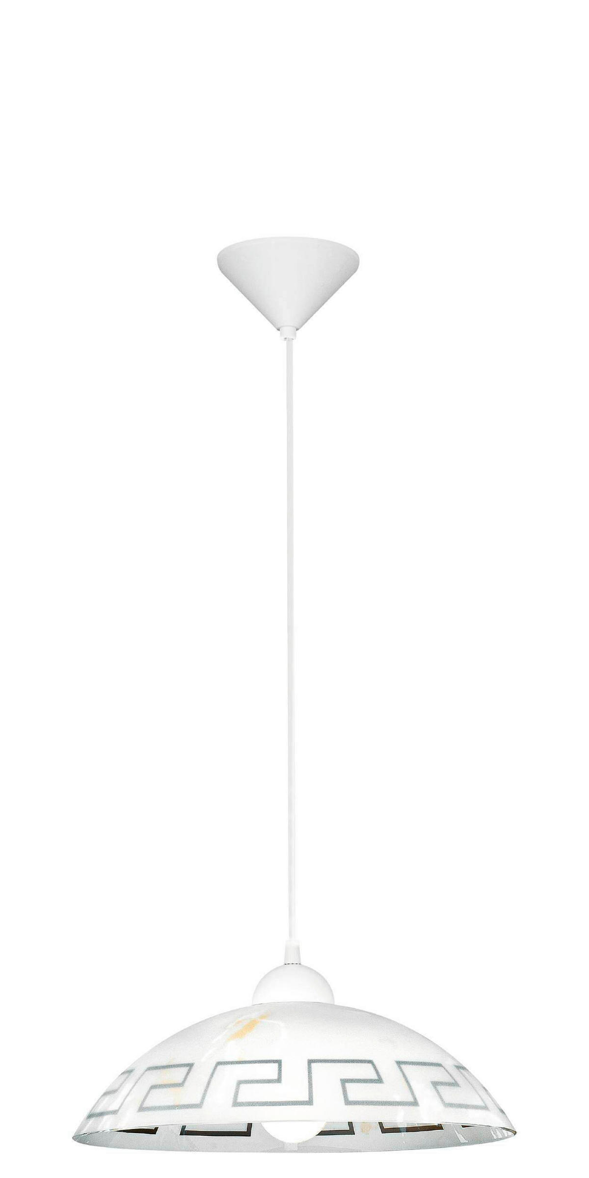 ZÁVĚSNÉ SVÍTIDLO, 35/110 cm  - bílá/hnědá, Konvenční, plast/sklo (35/110cm) - Eglo