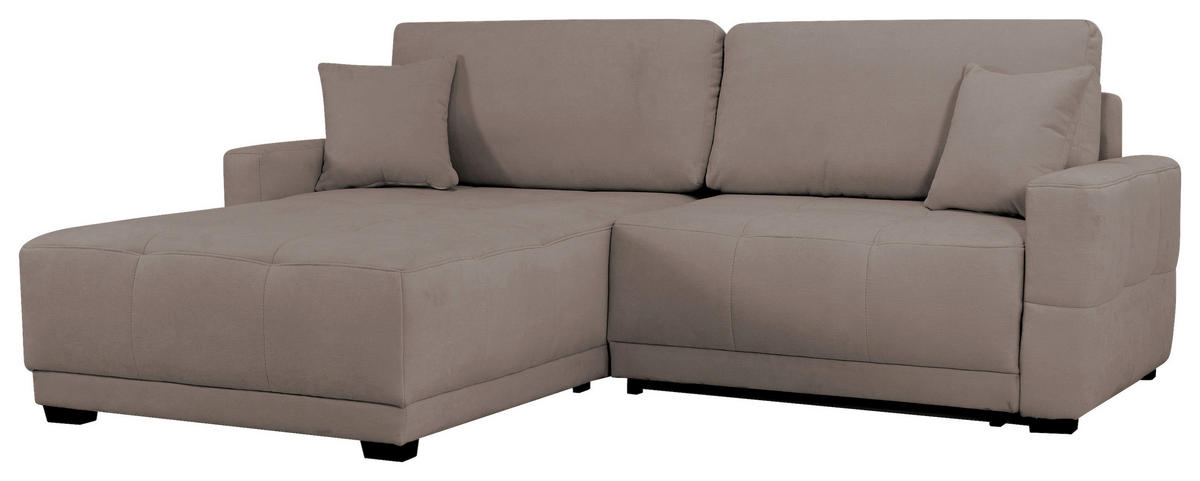 HÖRNSOFFA i chenille, struktur ljusbrun  - ljusbrun, Design, textil (237/186cm) - MID.YOU