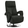 RELAXSESSEL in Leder Dunkelgrün  - Chromfarben/Dunkelgrün, Design, Leder/Metall (77/110/87cm) - Valdera