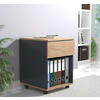 ROLLCONTAINER Anthrazit, Honigeiche  - Honigeiche/Anthrazit, MODERN, Holzwerkstoff/Kunststoff (39/55/45cm) - MID.YOU