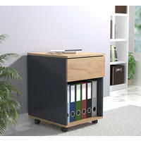 ROLLCONTAINER Anthrazit, Honigeiche  - Honigeiche/Anthrazit, MODERN, Holzwerkstoff/Kunststoff (39/55/45cm) - MID.YOU