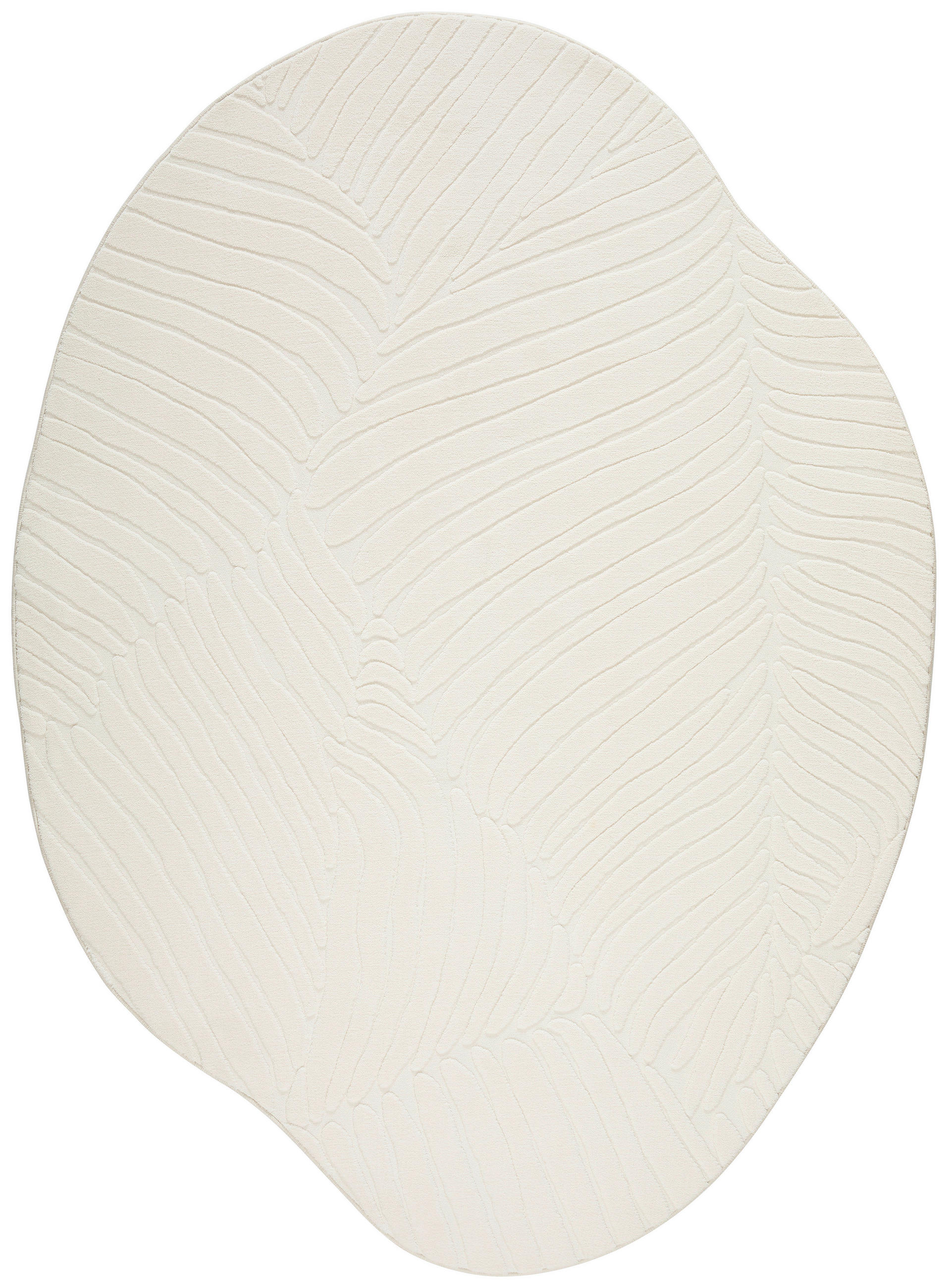 WEBTEPPICH 120/160 cm Ellipse Beige  - Beige, Design, Kunststoff/Textil (120/160cm) - Novel