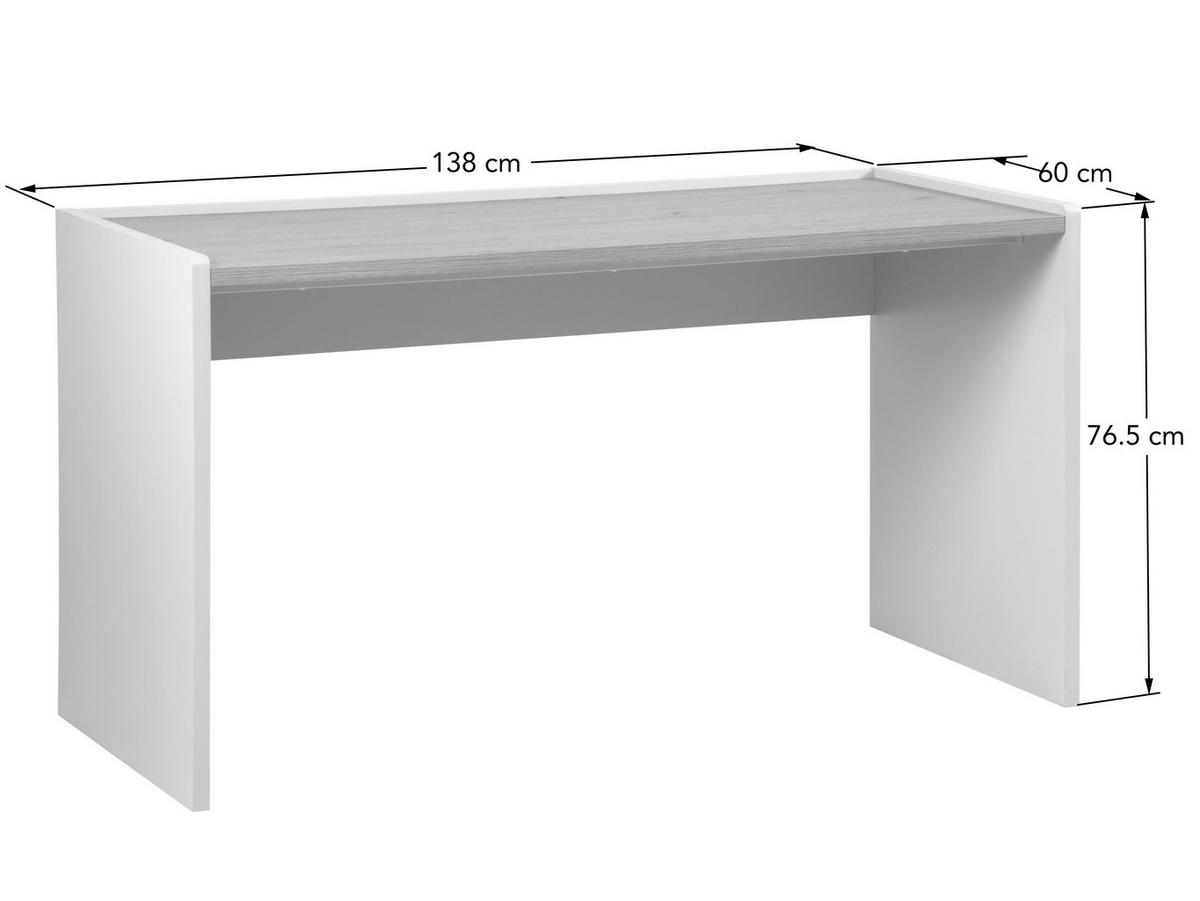 SCHREIBTISCH  Kaschmir, Eiche Artisan   - Kaschmir/Eiche Artisan, MODERN, Holzwerkstoff (138/76/60cm) - MID.YOU