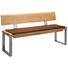 SITZBANK 200/83/54 cm in Braun, Eichefarben, Edelstahlfarben - Edelstahlfarben/Eichefarben, Natur, Holz/Textil (200/83/54cm) - Linea Natura SITZBANK 200/83/54 cm in Braun, Eichefarben, Edelstahlfarben - Edelstahlfarben/Eichefarben, Natur, Holz/Textil (200/83/54cm) - Linea Natura