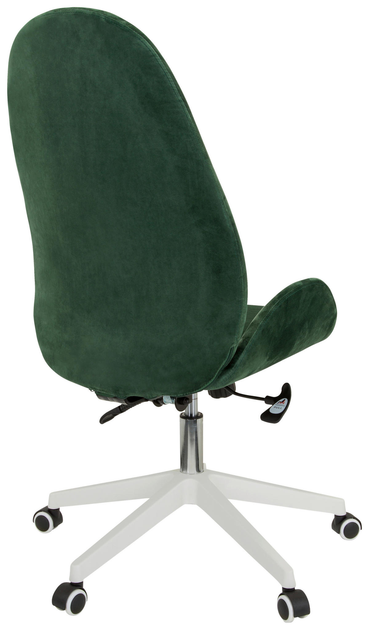 OTOČNÁ ŽIDLE, samet, zelená - bílá/zelená, Basics, textil/plast (56/104/58cm) - MID.YOU
