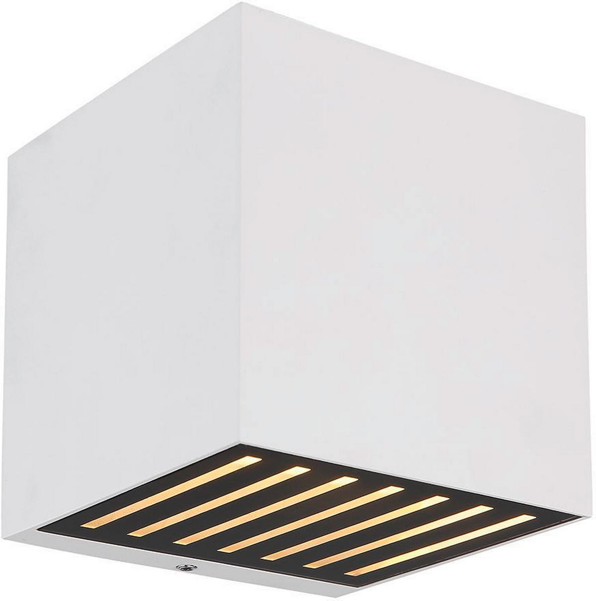 LED-AUSSENLEUCHTE - Klar/Weiss, Basics, Glas/Metall (10/10/10cm) - Globo
