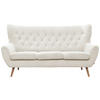 3-SITZER-SOFA Cord Creme  - Creme, Design, Holz/Textil (187/101/95cm) - Stylife