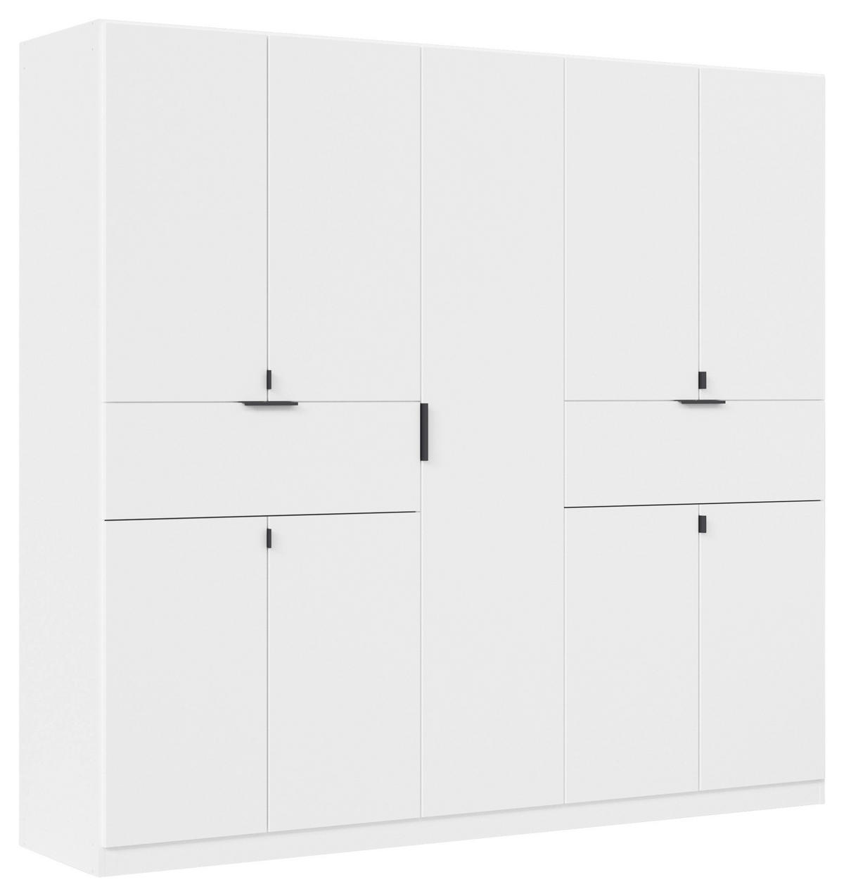 OMARA S KLASIČNIMI VRATI, bela  - bela, Moderno, kovina/leseni material (226/210/54cm) - Rauch Möbel