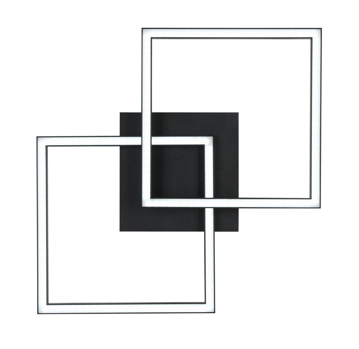 LED PLAFONJERA - bela/crna, Trendi, metal/plastika (53,2/33,4/7,5cm) - Boxxx