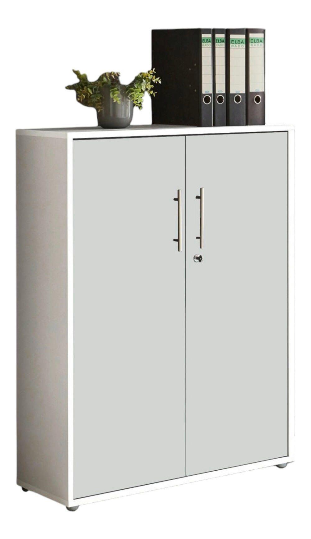 Mid.you Aktenschrank Weiß 84.4x113.6x33 cm
