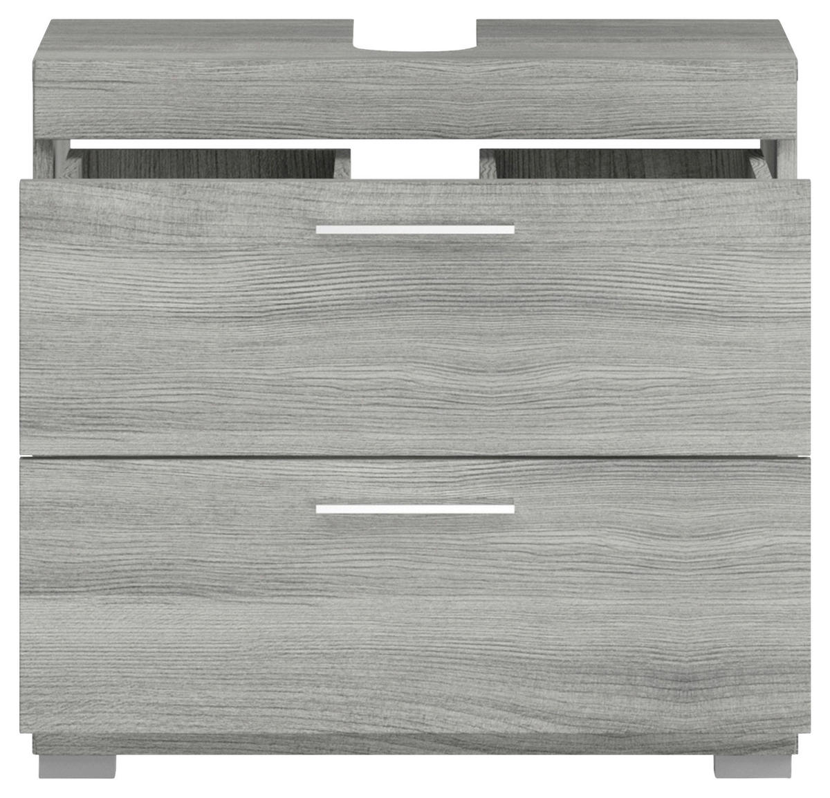 WASCHBECKENUNTERSCHRANK 60/56/34 cm  - Silberfarben/Silbereichenfarben, MODERN, Holzwerkstoff (60/56/34cm) - MID.YOU