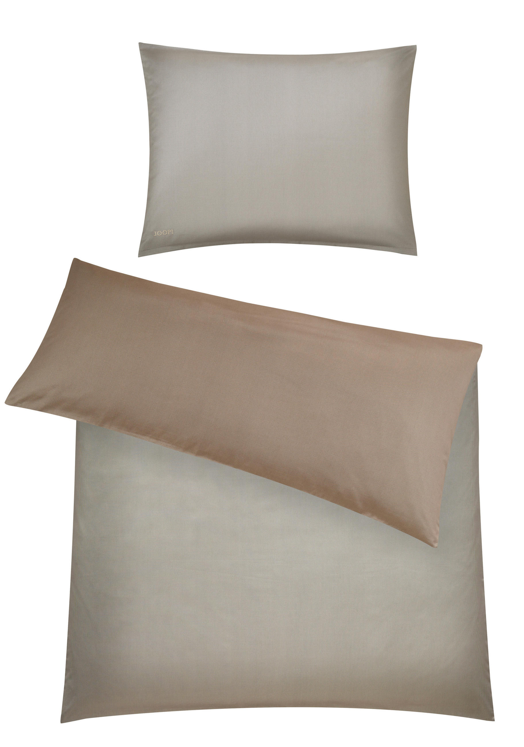 OBOUSTRANNÉ POVLEČENÍ, makosatén, hnědá, béžová, 140/200 cm - hnědá/béžová, Basics, textil (140/200cm) - Joop!