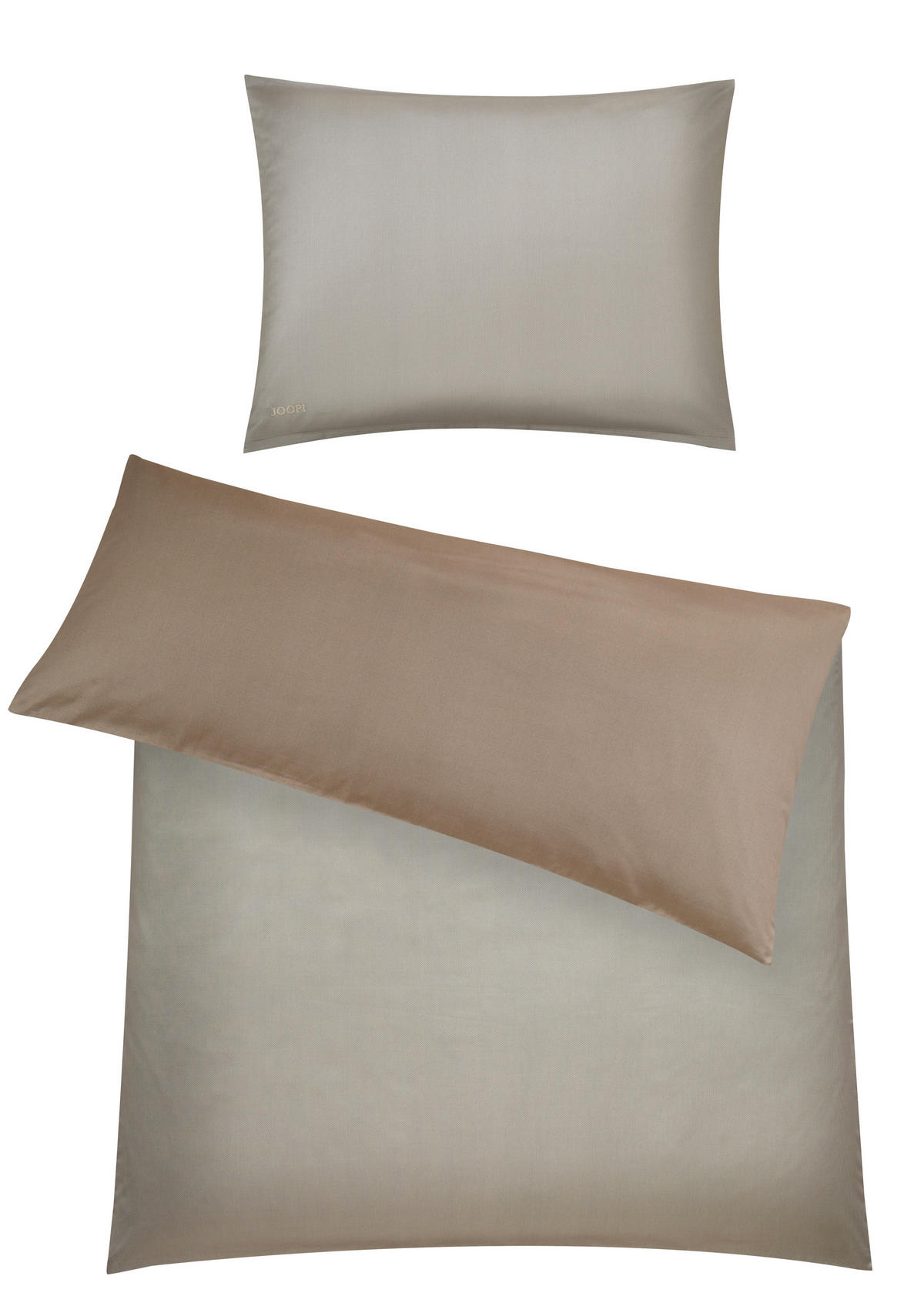 OBOUSTRANNÉ POVLEČENÍ, makosatén, hnědá, béžová, 140/200 cm - hnědá/béžová, Basics, textil (140/200cm) - Joop!