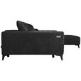 ECKSOFA  in Chenille Schwarz  279/222 cm  - Schwarz, KONVENTIONELL, Kunststoff/Textil (279/222cm) - Hom`in