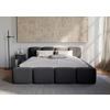POLSTERBETT Cloudy Lattenrost, Bettkasten 180/200 cm  in Schwarz  - Schwarz, Design, Holz/Textil (180/200cm) - Boxxx