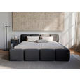 POLSTERBETT Lattenrost, Bettkasten Schwarz 140/200 cm  - Schwarz, Design, Holz/Textil (140/200cm) - Carryhome