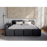 POLSTERBETT Lattenrost, Bettkasten Schwarz 180/200 cm  - Schwarz, Design, Holz/Textil (180/200cm) - Carryhome