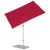 SONNENSCHIRM  - Platinfarben/Weinrot, KONVENTIONELL, Metall (195/140cm) - Suncomfort by Glatz