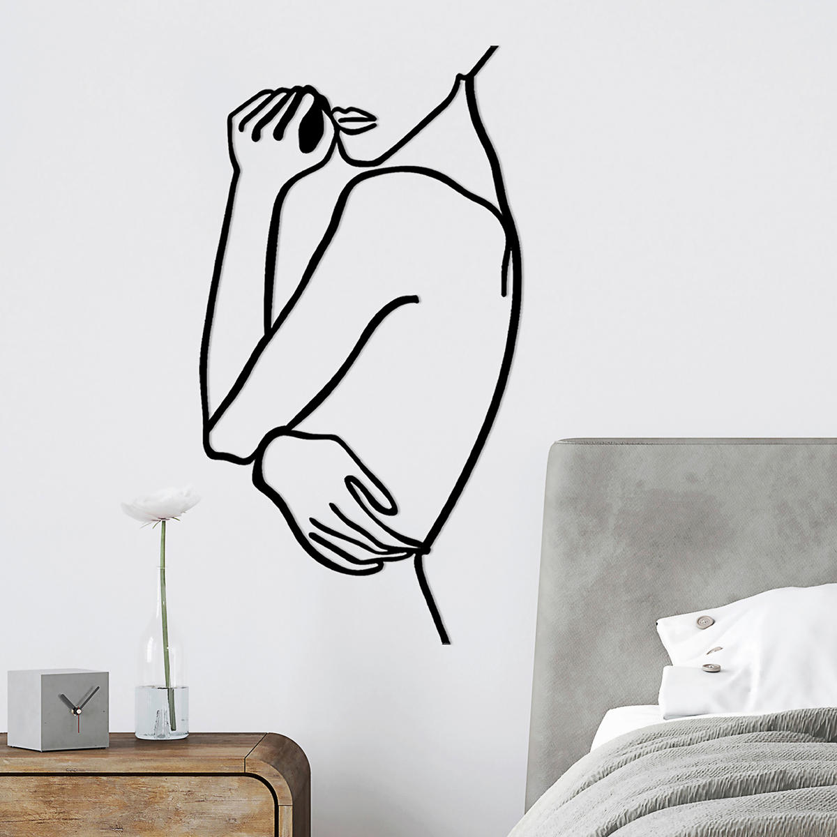 METALLBILD  - Schwarz, Basics, Metall (70/38cm)