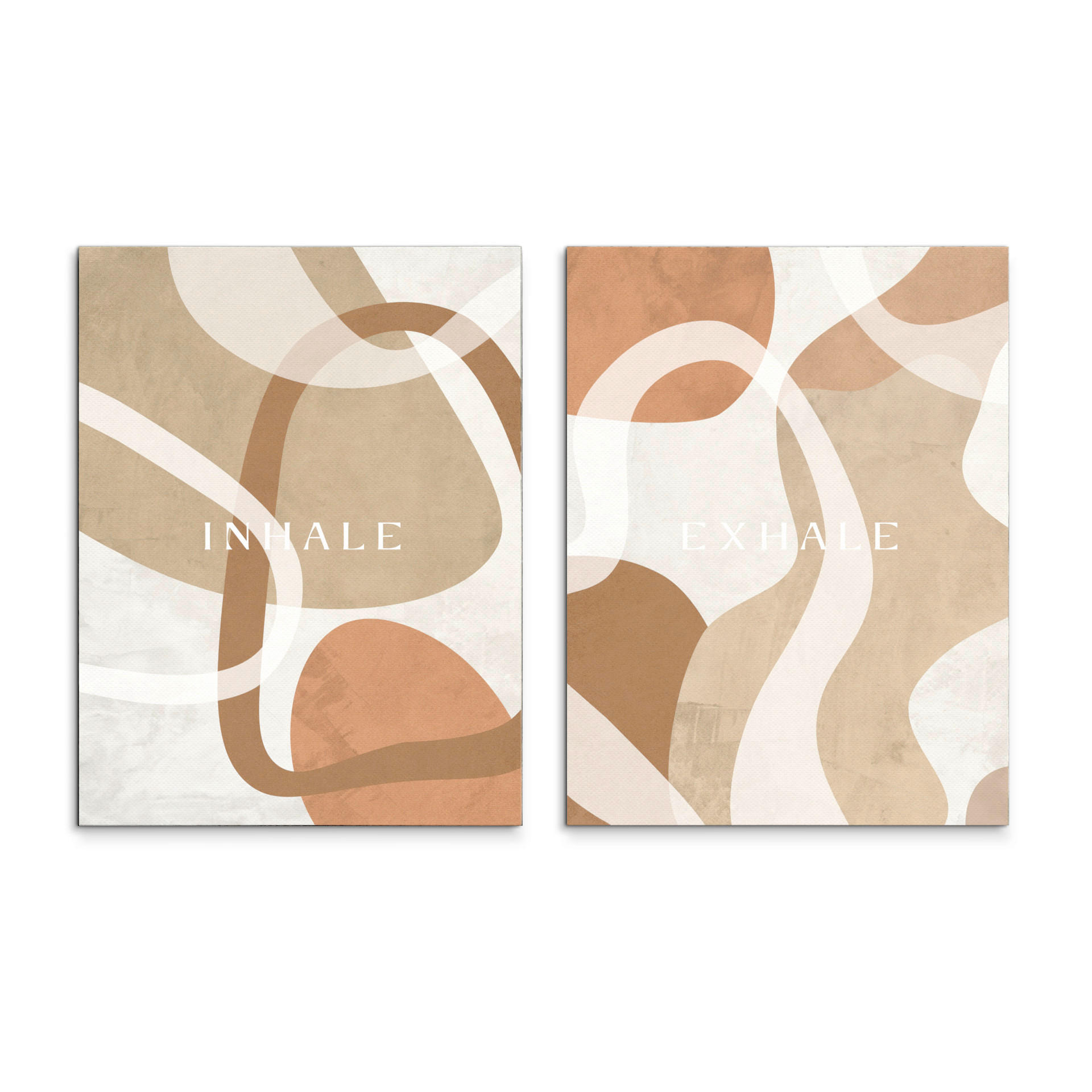 BILDERSET - Beige/Braun, Basics, Holz/Textil (2x32/42cm)