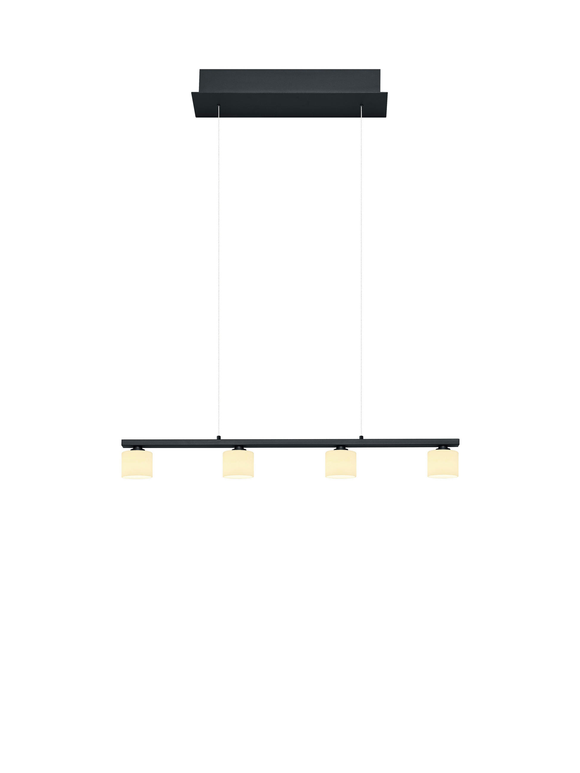 LED-HÄNGELEUCHTE 77/10/150 cm  - Schwarz, Design, Metall (77/10/150cm) - Hell