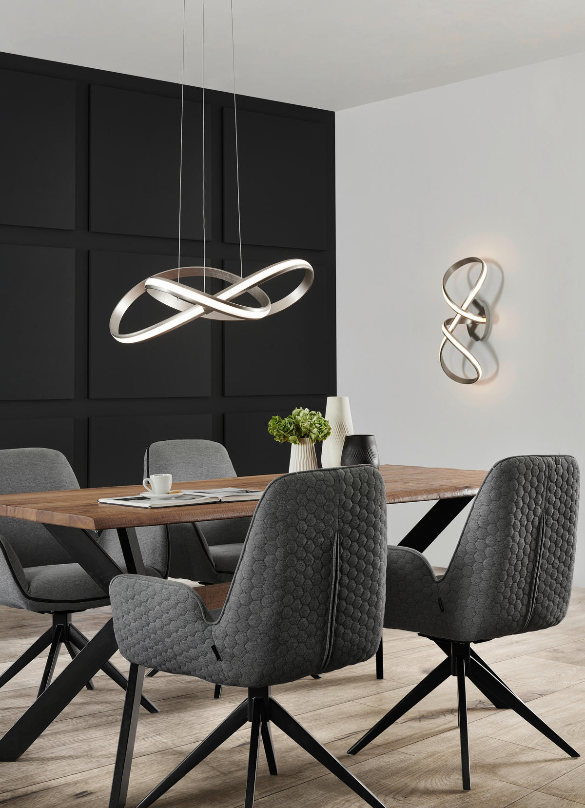 LED-DECKENLEUCHTE LOLASMART-MELINDA 64/25/25 cm   - Alufarben/Weiß, Design, Kunststoff/Metall (64/25/25cm)