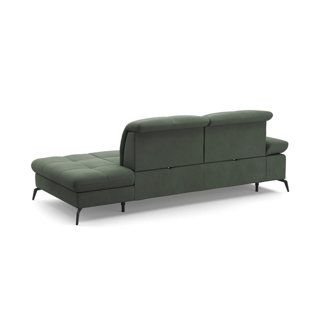 Thumbnail - Sit & More Récamiere, Grün, Textil, 231x90x122 cm, Goldenes M, Oeko-Tex® Standard 100, Made in Europe, DGM-Klimapakt, Rü...