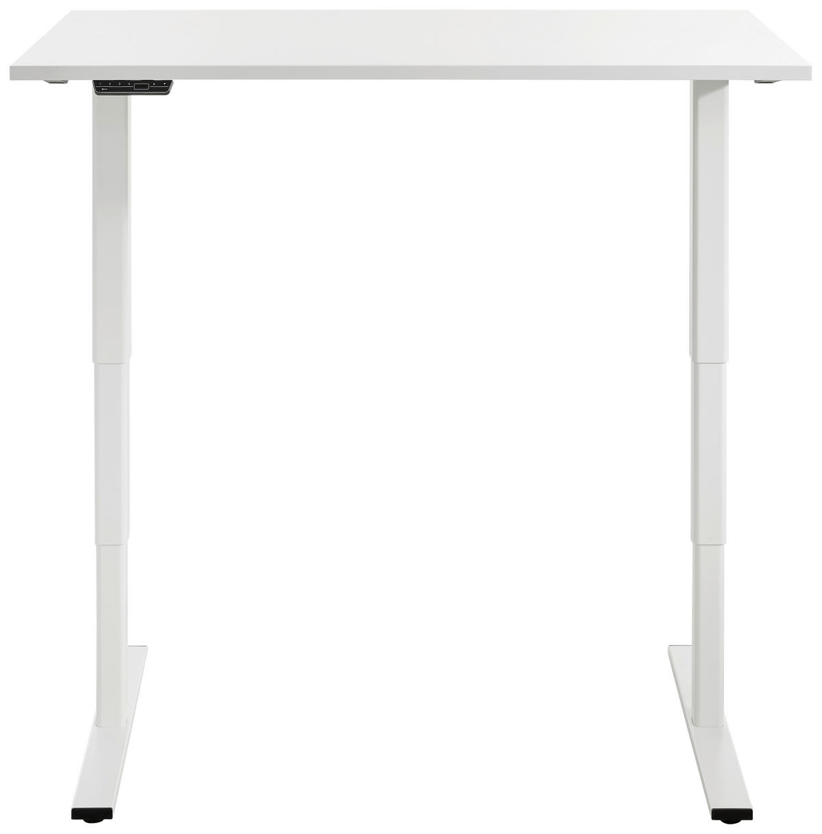 SCHREIBTISCH 160/80/56-124 cm  in Weiß  - Alufarben/Weiß, Design, Holzwerkstoff/Metall (160/80/56-124cm) - Voleo