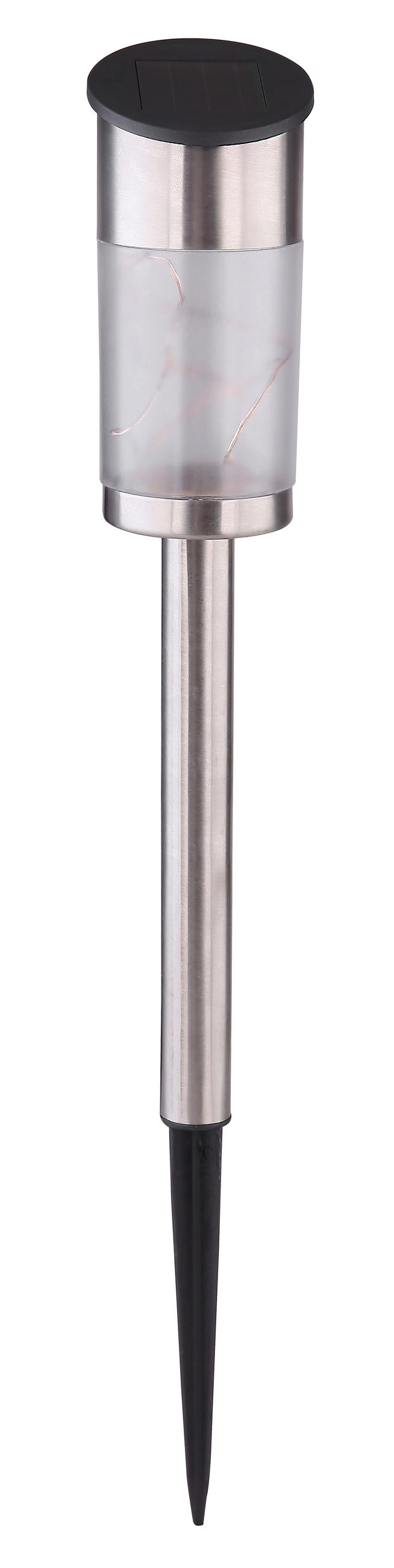 SET SOLARNIH SVETILJKI - bela/srebrna, Osnovno, metal/plastika (5,5/39cm)