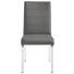 STUHL Lederlook Grau - Edelstahlfarben/Weiß, Design, Textil/Metall (44/95/53cm) - Dieter Knoll