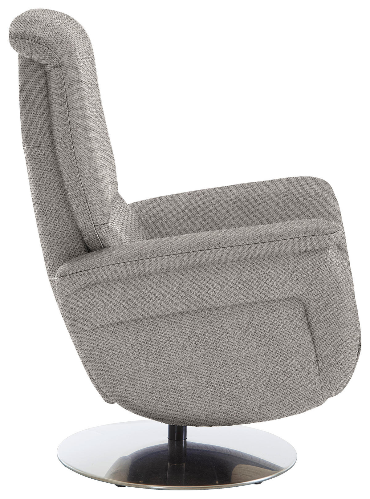 RELAXSESSEL Textil Graubraun  - Edelstahlfarben/Graubraun, Konventionell, Textil/Metall (79/112/94cm) - Beldomo Premium