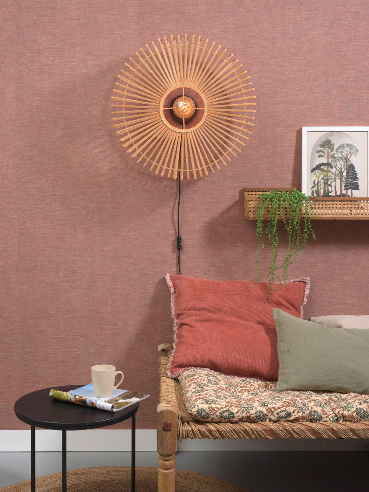 WANDLEUCHTE GOOD&MOJO  20/60 cm   - Naturfarben, Trend, Holz (20/60cm) - Good & Mojo