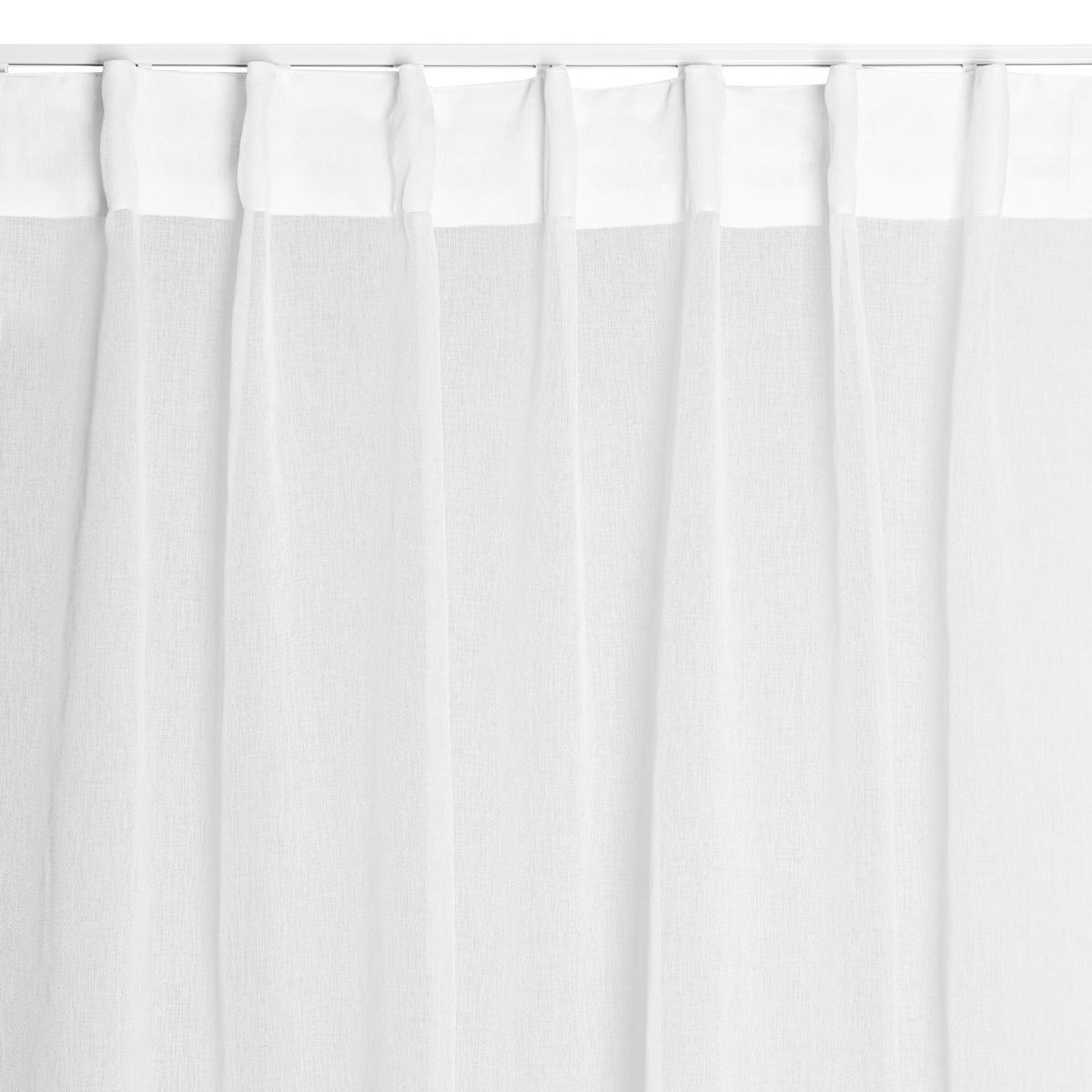 FERTIGVORHANG  halbtransparent   280/240 cm  - Weiß, Basics, Textil (280/240cm)