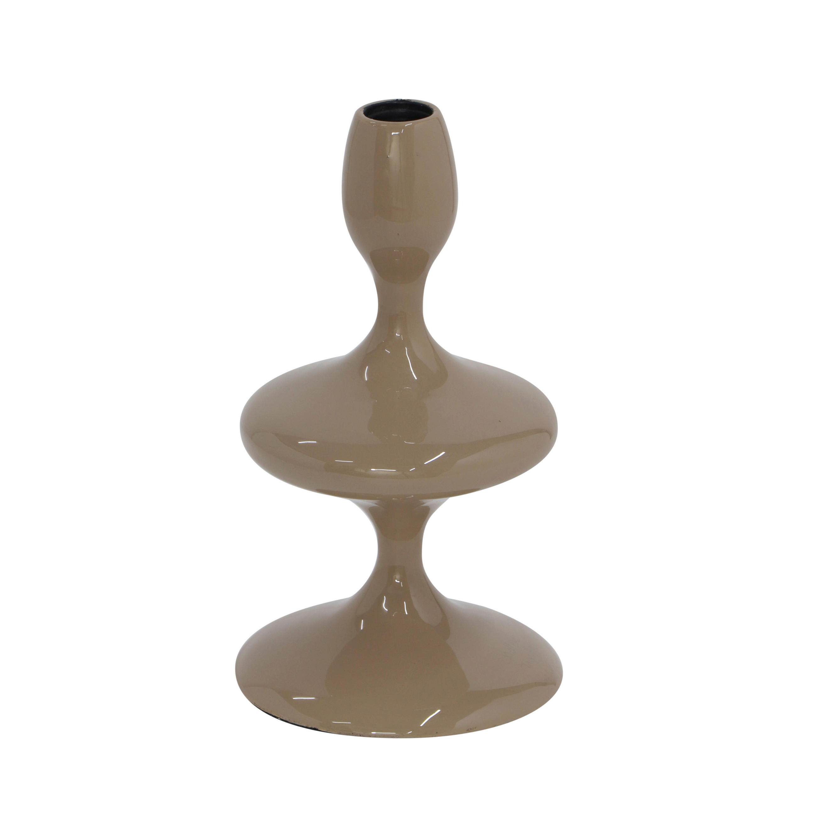 STABKERZENHALTER - Beige, Basics, Metall (11/19,5/11cm)