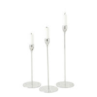 KERZENSTÄNDER - Silberfarben, Basics, Metall (10/10/33cm)