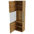 VITRINE  in massiv Eiche Eichefarben, Eiche Artisan  - Transparent/Eichefarben, Natur, Glas/Holz (60/205/40cm) - Linea Natura
