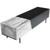 LOWBOARD 150/40/40 cm  - Schwarz/Weiß, Design, Holzwerkstoff/Metall (150/40/40cm) - Livetastic