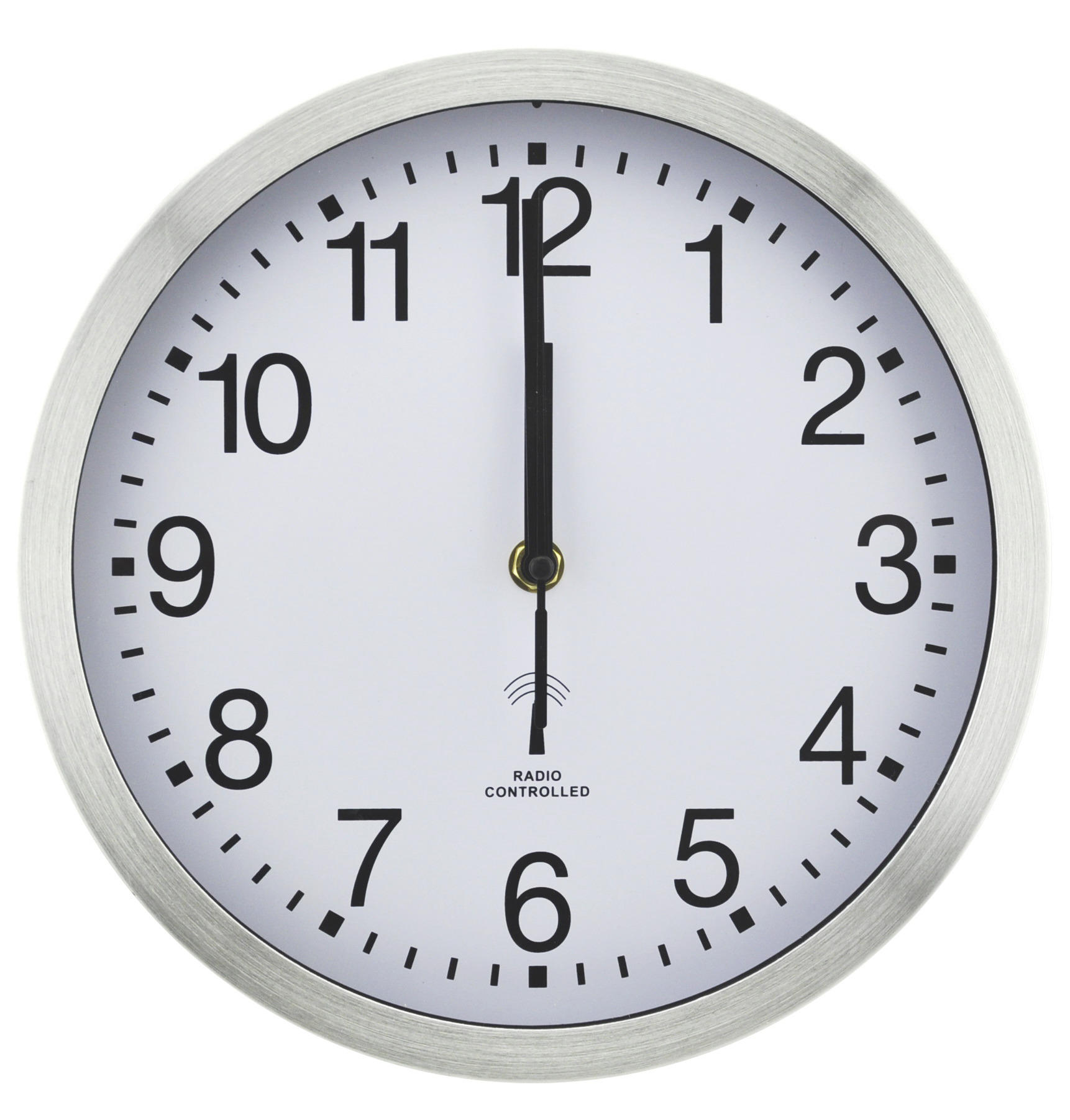 NÁSTĚNNÉ HODINY, barvy stříbra, bílá, 30 cm - bílá/barvy stříbra, Basics, kov/plast (30cm) - Ambia Home
