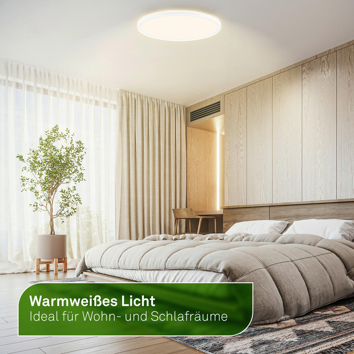LED-PANEEL Tava A 42/3 cm   - Weiß, Basics, Kunststoff (42/3cm) - Briloner