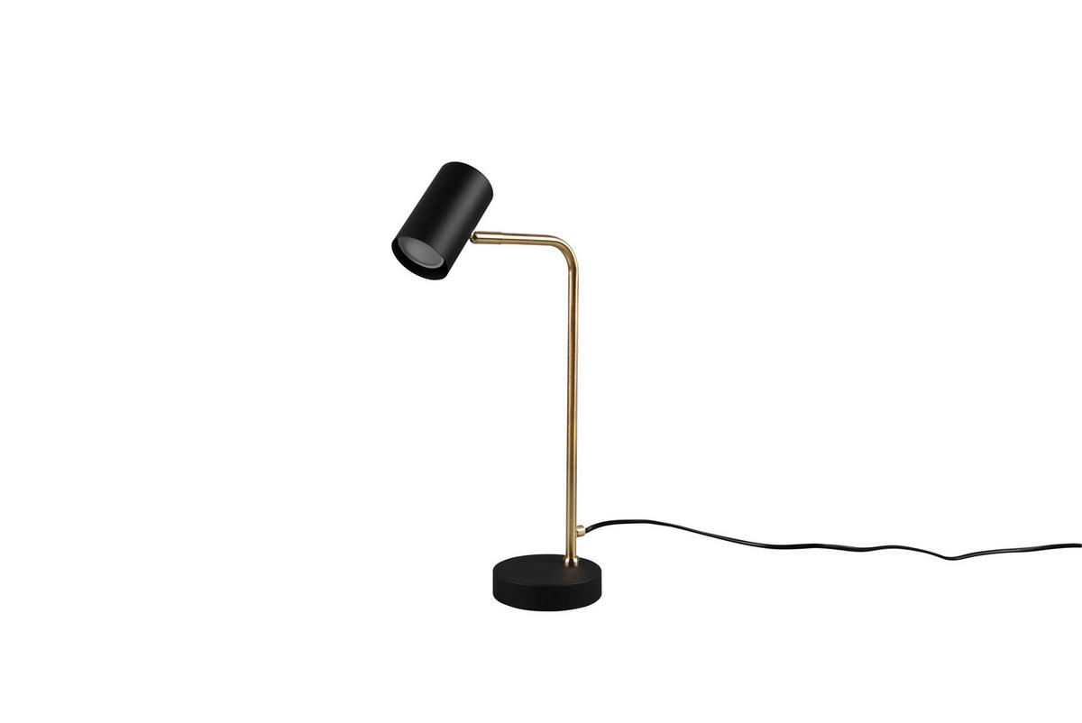 TISCHLEUCHTE - Messingfarben/Schwarz, Design, Metall (45/12/25cm) - Trio Leuchten