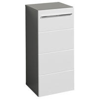 UNTERSCHRANK 34/72/31 cm   - Weiß Hochglanz/Anthrazit, Natur, Holzwerkstoff/Kunststoff (34/72/31cm) - Xora