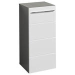 UNTERSCHRANK 34/72/31 cm   - Weiß Hochglanz/Anthrazit, Natur, Holzwerkstoff/Kunststoff (34/72/31cm) - Xora