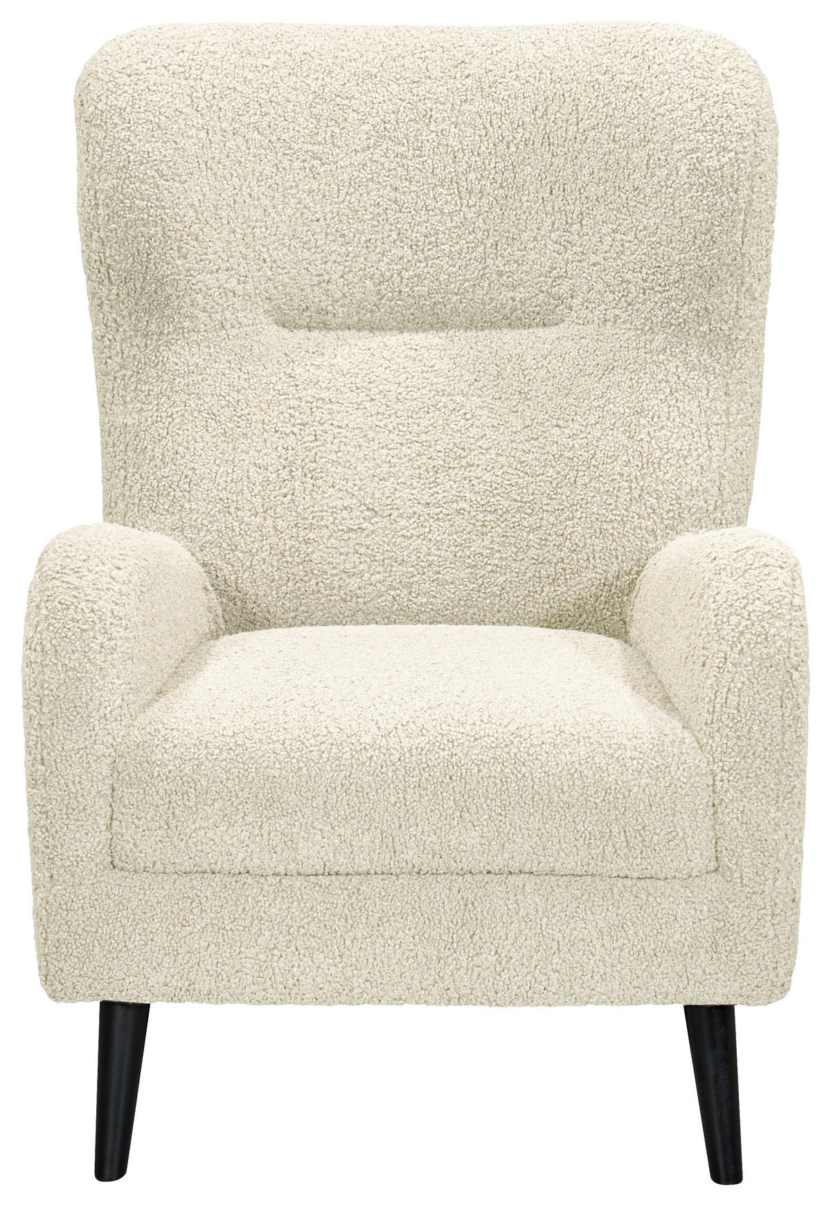 OHRENSESSEL Teddystoff Creme  - Creme/Schwarz, Design, Holz/Textil (77/103/98cm) - MID.YOU