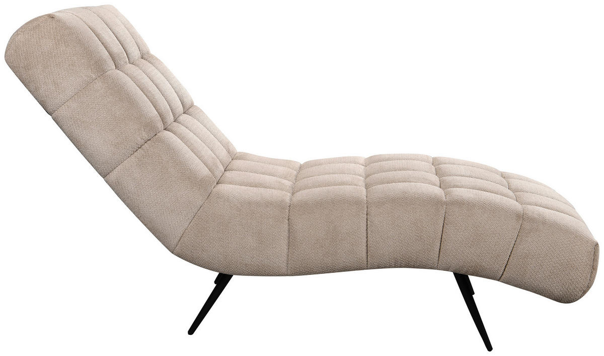 RELAXLIEGE SERIO Chenille Creme  - Creme/Schwarz, Design, Textil/Metall (79/88/165cm) - MID.YOU