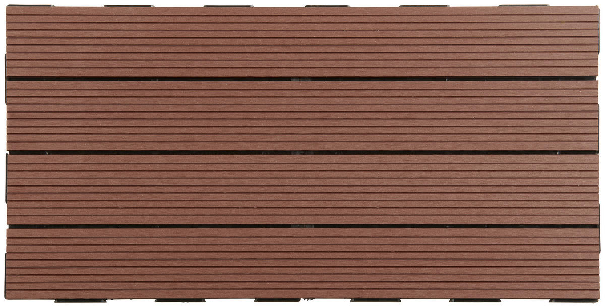 TERRASSENFLIESE 6 Stück  - Braun, Basics, Kunststoff (60/30/2cm) - Ambia Garden
