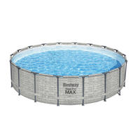 POOL 5618Y 549/122 cm  - Blau/Weiß, Basics, Kunststoff/Metall (549/122cm) - Bestway