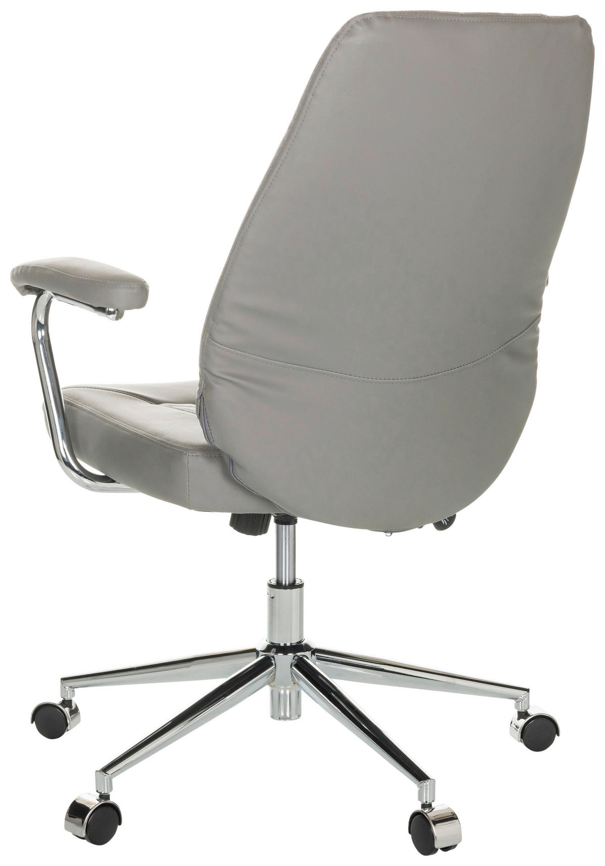 DREHSTUHL Grau  - Schwarz/Grau, Basics, Leder/Kunststoff (68/96-103/68cm) - MID.YOU