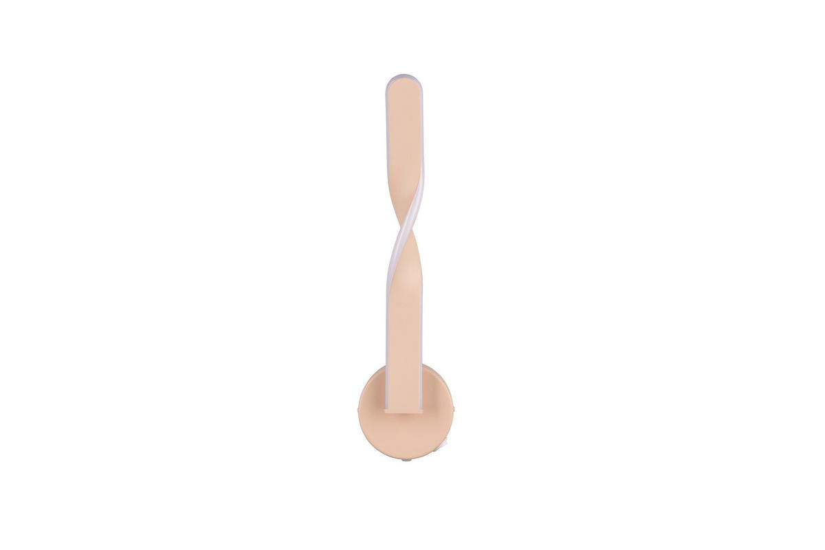 LED-WANDLEUCHTE - Sandfarben/Weiss, Design, Kunststoff/Metall (45,5/12/15cm)