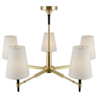 KRONLEUCHTER 78/49/78 cm   - Messingfarben, Trend, Textil/Metall (78/49/78cm) - MAYTONI